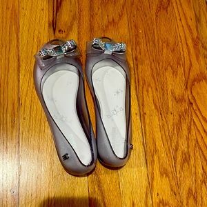 Mini Melissa Ultragirl Stars Kids - Clear (Bow) [Big girl size 4]